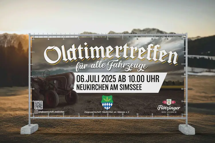 Jungbauernschaft Neukirchen Bauzaunbanner Oldtimertreffen